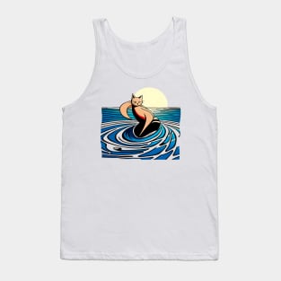 Cat in the sea Tank Top